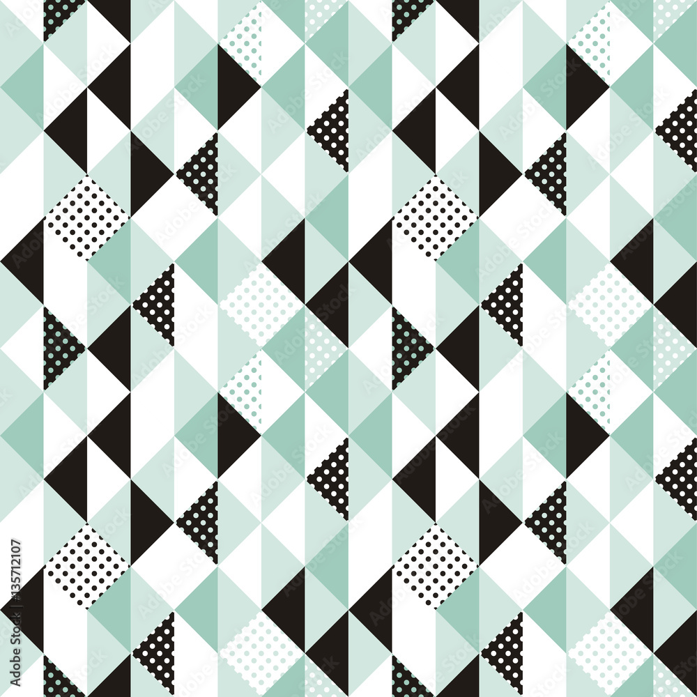 Poster Vector abstract seamless pattern in trendy modern minimal style