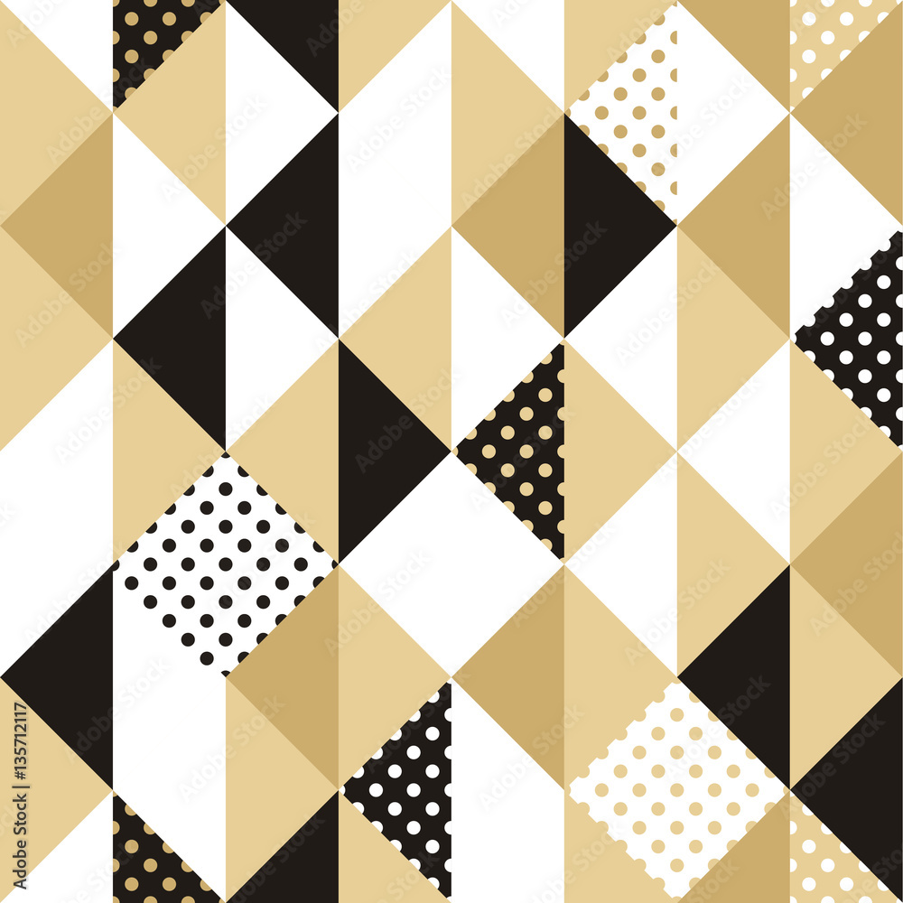 Poster Vector abstract seamless pattern in trendy modern minimal style