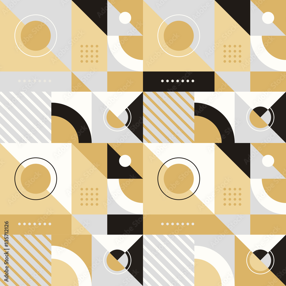 Poster Vector abstract seamless pattern in trendy modern minimal style