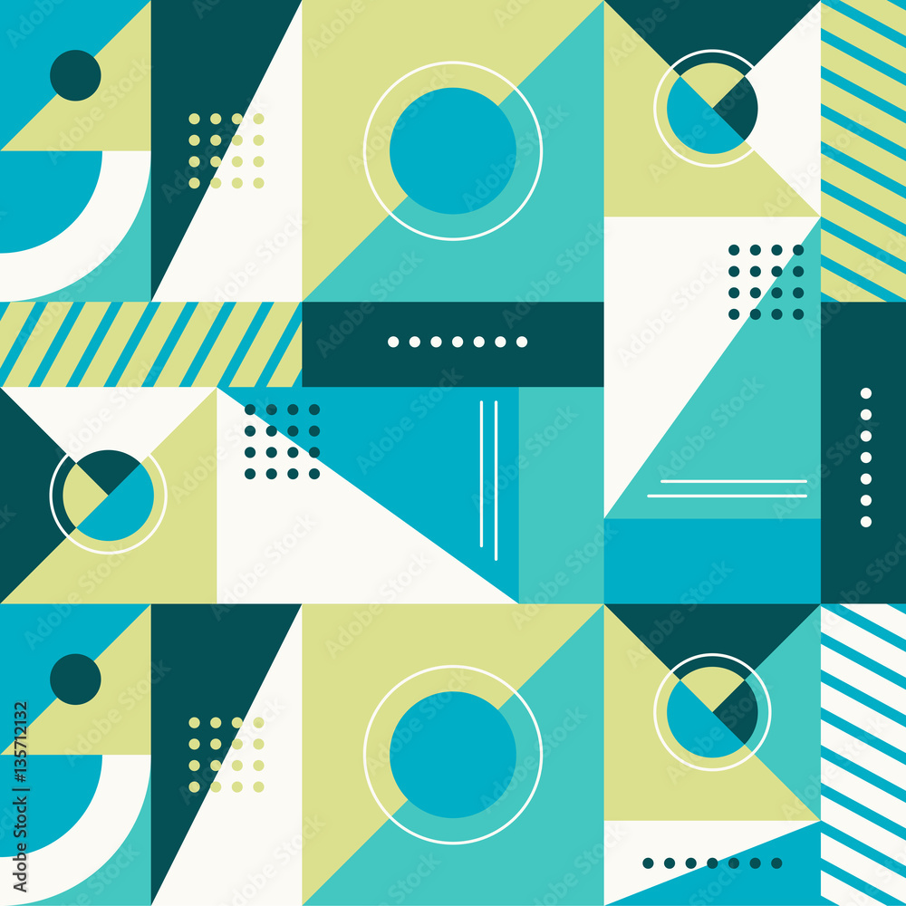 Poster Vector abstract seamless pattern in trendy modern minimal style