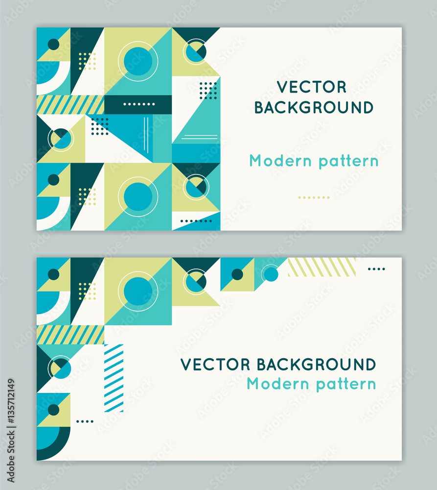 Poster vector abstract business card design