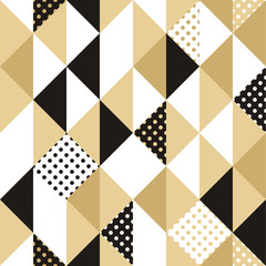 Vector abstract seamless pattern in trendy modern minimal style