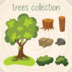 Trees Color Vector Selection - 135712156