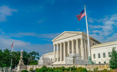 WASHINGTON DC, USA - AUGUST 5, 2016: Building of the Washington Supreme Court - the highest court...