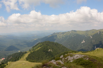 Beautiful view of Carpathian Mountains, Romania