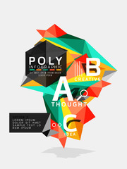 Abstract polygonal infographics