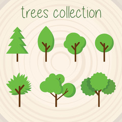 Trees Color Vector Selection - 135713381