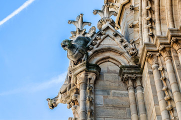Notre Dame de Paris: Famous Stone demons gargoyle and chimera.