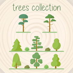 Trees Color Vector Selection - 135713960