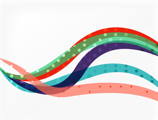 Vector abstract wave lines background