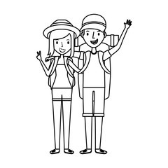 Fototapeta premium young people character with summer clothes vector illustration design