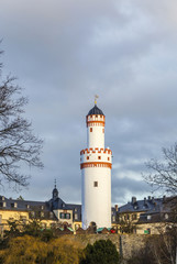 Fototapeta na wymiar Castle Bad Homburg and watchtower in Hessen, Germany