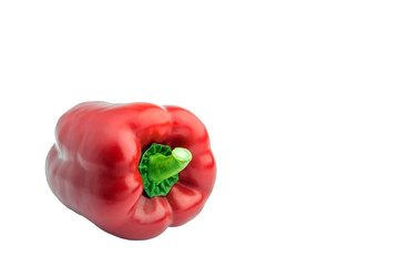 Sweet pepper isolated on white background.