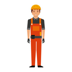 Construction professional avatar character vector illustration design