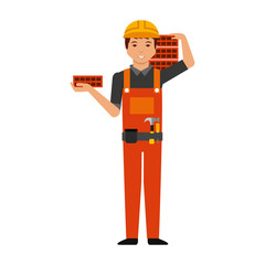 Construction professional avatar character vector illustration design
