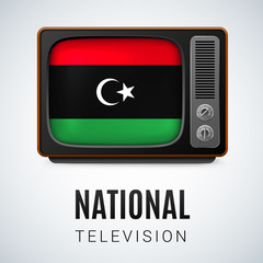 Round glossy icon of Libya