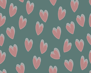 Fun seamless vintage love heart background in pretty colors. Great for baby announcement, Valentine's Day, Mother's Day, Easter, wedding, scrapbook, gift wrapping paper, textiles.