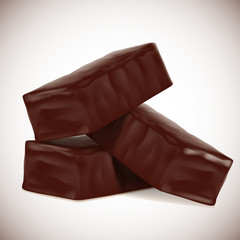 Realistic high quality illustration of chocolate candy