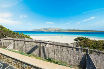 La Pelosa beach on a sunny day