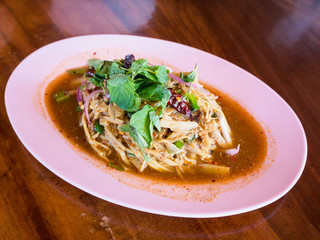 Bamboo shoot spicy salad Thai food