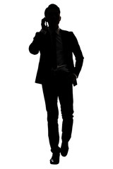 businessman talk on phone