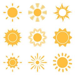Set of symbols of the sun