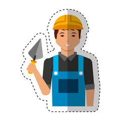 Construction professional avatar character vector illustration design