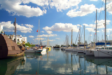 Sea port in El-Kantaoui, Tunisia