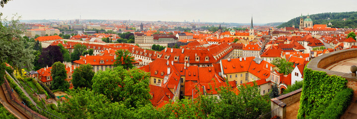 Naklejka premium Panorama of Prague city, Czech Republic