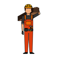 Construction professional avatar character vector illustration design