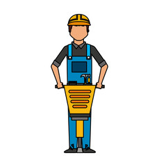 Construction professional avatar character vector illustration design