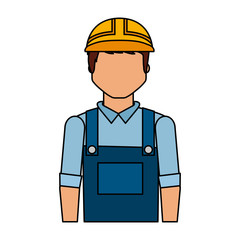 Construction professional avatar character vector illustration design