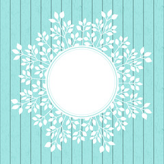  Hand drawn floral wreaths with leaves. Vector round frames. Decorative elements for design.
