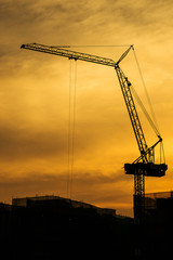 construction site silhouette