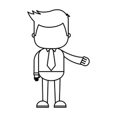 Obraz premium businessman funny character icon vector illustration design