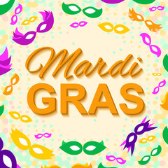 Fototapeta premium Background with Mardi Gras Mask