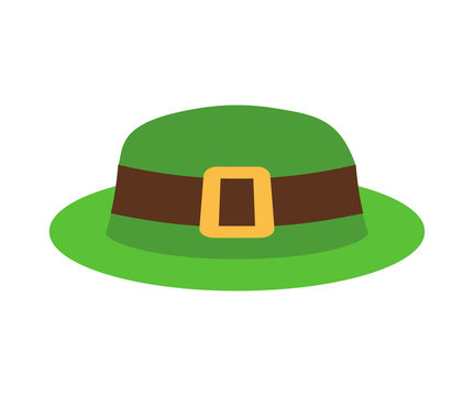 Leprechaun Hat green isolated. National Irish retro cap for dwar