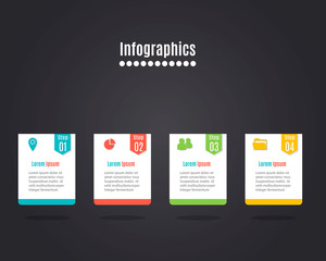 Obraz premium Vector colorful info graphics