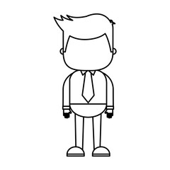 businessman funny character icon vector illustration design