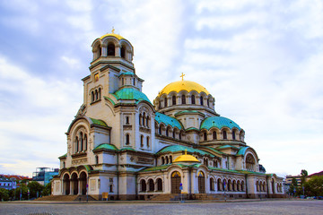 A beautiful view of the Alexander Nevsky Cathedral in Sofia, Bulgaria