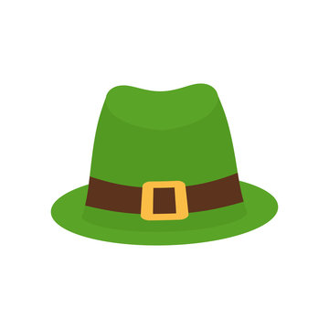 Leprechaun Hat green isolated. National Irish retro cap for dwar