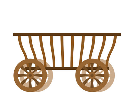 Wagon wood. Old farm transport. Ancient cargo carriage