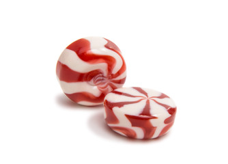 colored candy on white background