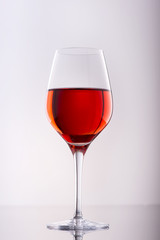 Classy glass of red wine on a table