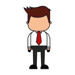 businessman funny character icon vector illustration design