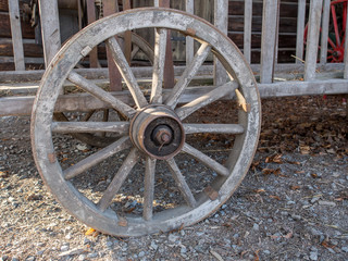 Fototapeta na wymiar Wooden wheel