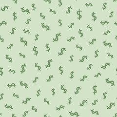 Dollar seamless pattern background. Vector illustration