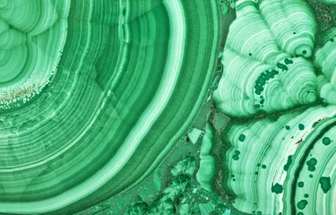 Fotobehang green malachite beautiful texture macro © Alexander Potapov