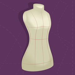 Light colored tailor's dummy