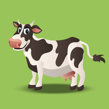 illustration of a cute cow